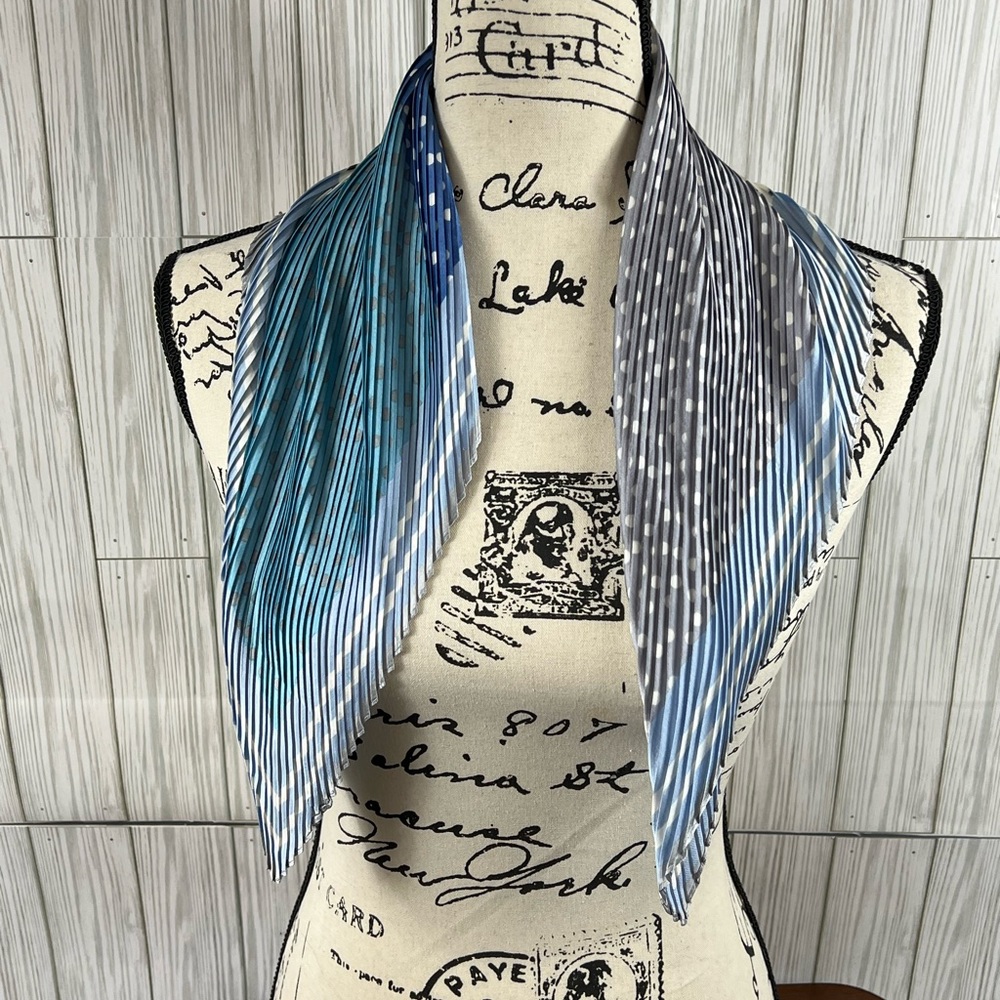 Scarf Blocked Blues and Grays